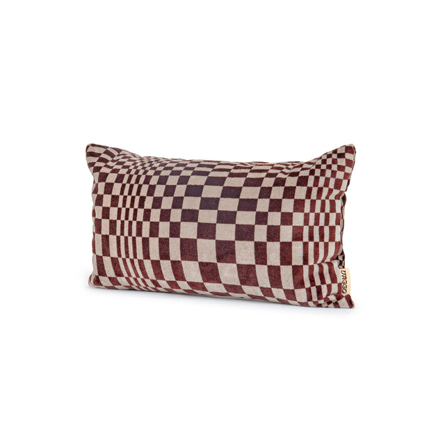 Vaggo - Coussin Pascha bordeaux & beige - 30x50