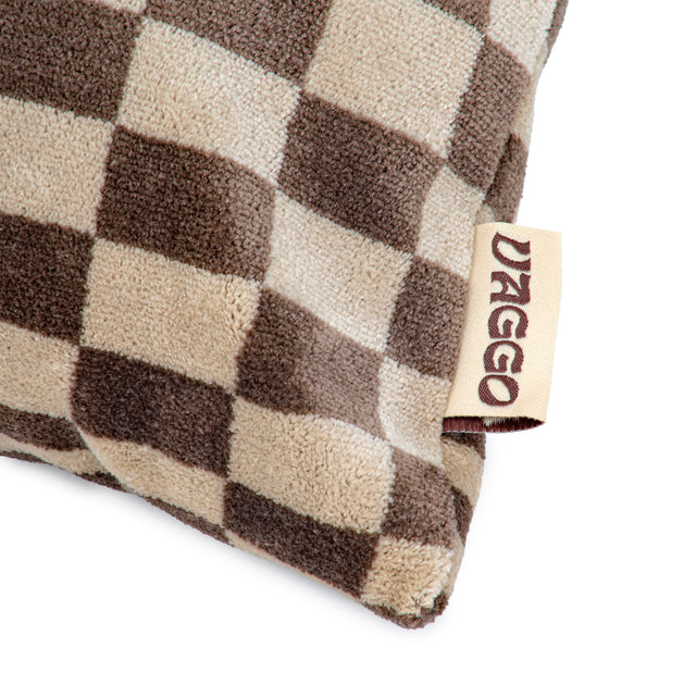 Vaggo - Paire de coussins Pascha marron & beige - 30x50